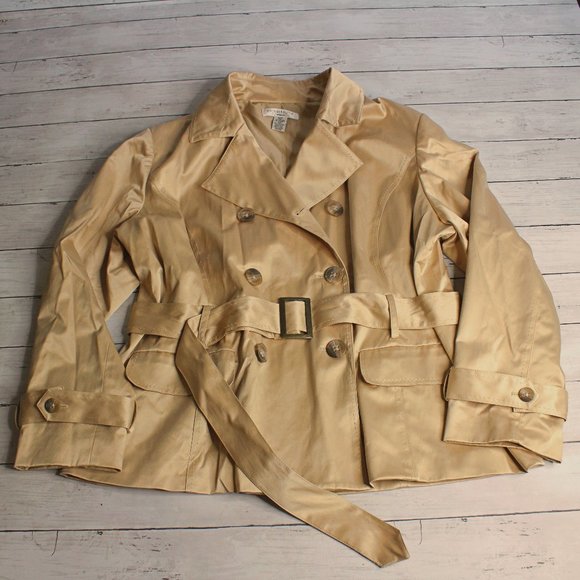 Pursuits Ltd Women's Peacoat Jacket Plus Size 24W Belted Double Breasted - Picture 1 of 8